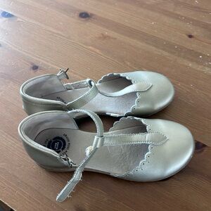 Gold Kids Mary Jane Shoes